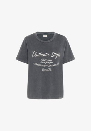 Kaffe VIA  - T-shirt con stampa - black acid wash w chalk aop