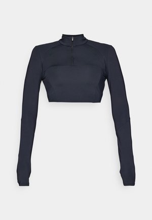 ICANIWILL MIRAGE CROPPED LONG SLEEVE - Tops ar garām piedurknēm - black