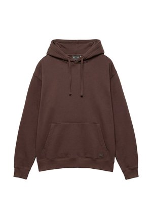 PULL&BEAR, BASIC - HOODIE - Sweat à capuche - dark brown