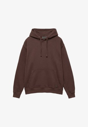 PULL&BEAR, BASIC - HOODIE - Sweat à capuche - dark brown