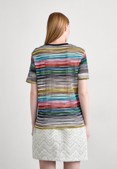 Missoni SHORT SLEEVE - Μπλουζάκι με στάμπα - multicolor/pink/red/blue