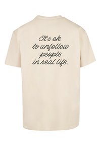 Merchcode HEARTBREAK HEAVY  - T-shirts print - sand