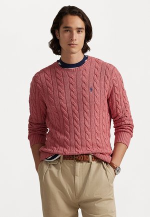 CABLE-KNIT COTTON SWEATER - Maglione - strawberry gelato hthr