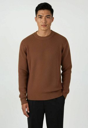 EDDIE - Strikkegenser - orange