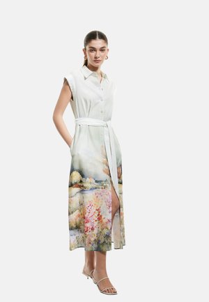 Koton FLORAL - Abito a camicia - blue