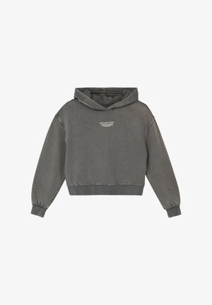 MIT GARMENT DYE UND RÜCKEN - Pulover s kapuco - dunkelgrau