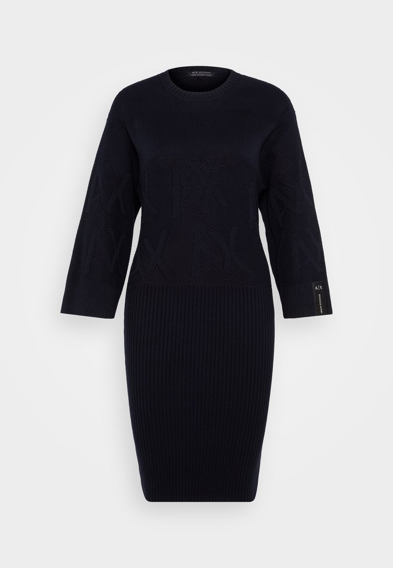 Armani Exchange Gebreide jurk donkerblauw Armani Exchange Gebreide jurk donkerblauw