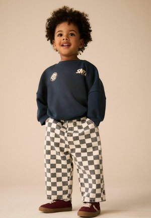 Next, Trousers - black   white checkerboard