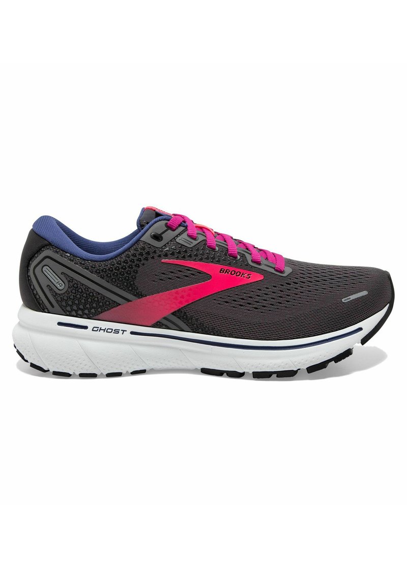 Brooks GHOST 14 Hardloopschoenen neutraal pearl black/pink/donkergrijs Zalando.nl
