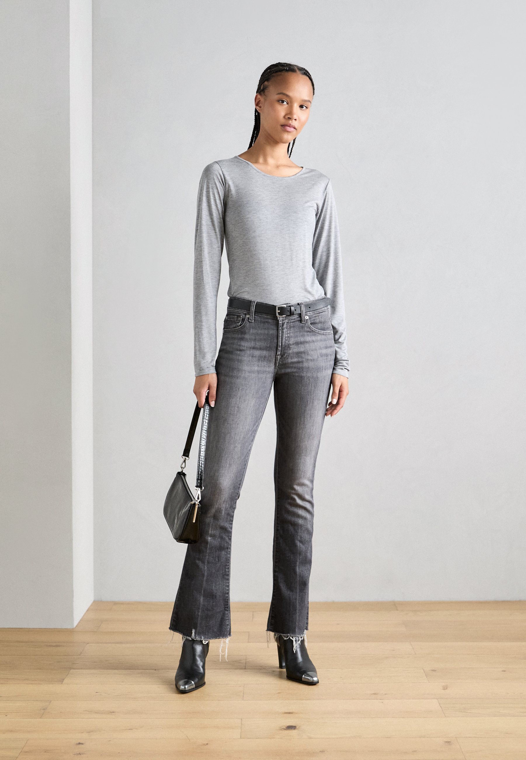 マルコポーロ デニム レディース Tシャツ トップス CREWNECK