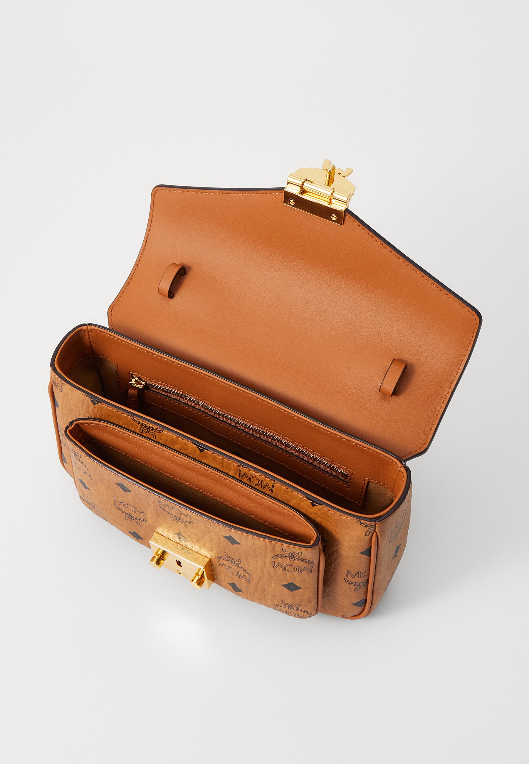 MCM TRACY CROSSBODY - Cross body bag - cognac - Zalando.co.uk