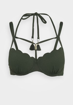 SCALLOP GLAM - Bikinitop - cedar green