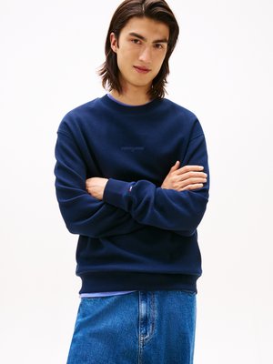 Tommy Jeans SCRIPT CREW - Sweatshirt - dark night navy