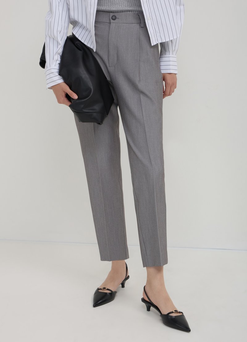 Calliope CON PINCES - Stoffhose - grigio