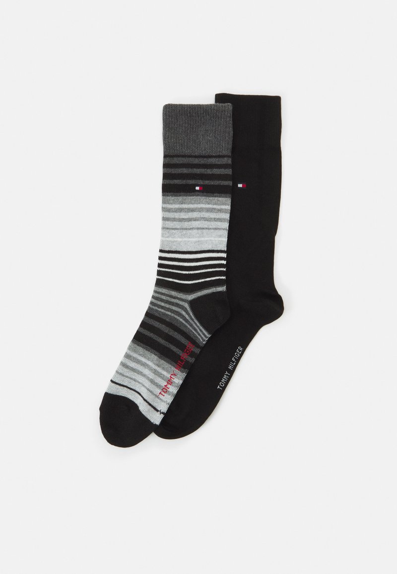 Tommy Hilfiger MEN SOCK GRADIENT STRIPE 2 PACK Socks black