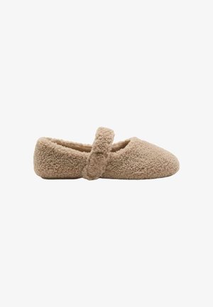 Marks & Spencer, BORG MARY JANE BALLET SLIPPER. - Hjemmesko - natural