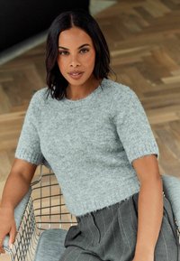 Next SHORT SLEEVE CREW NECK - Navadna majica - grey