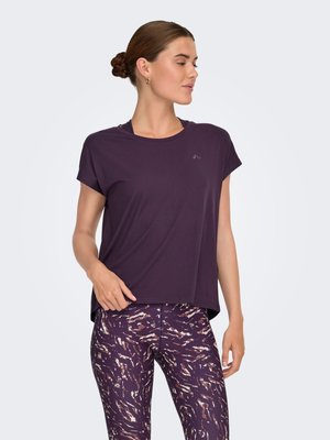 ONLY Play ONPAUBREE LIFE ON SS BAT LOOSE TEE NOOS - T-shirt basique - plum perfect