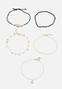 PCVILNA 5-PACK ANKLET - Enkelbandjes - gold coloured/black