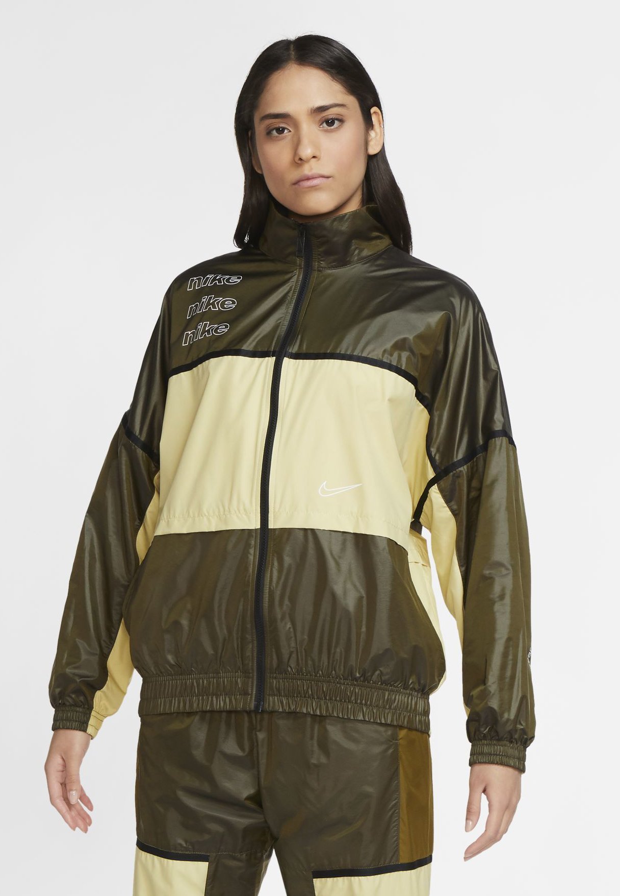 Nike Sportswear ARCHIVE RMX - Sportinė striukė - olive flak/tea tree  mist/tea tree mist/white/alyvuogių - Zalando.lt