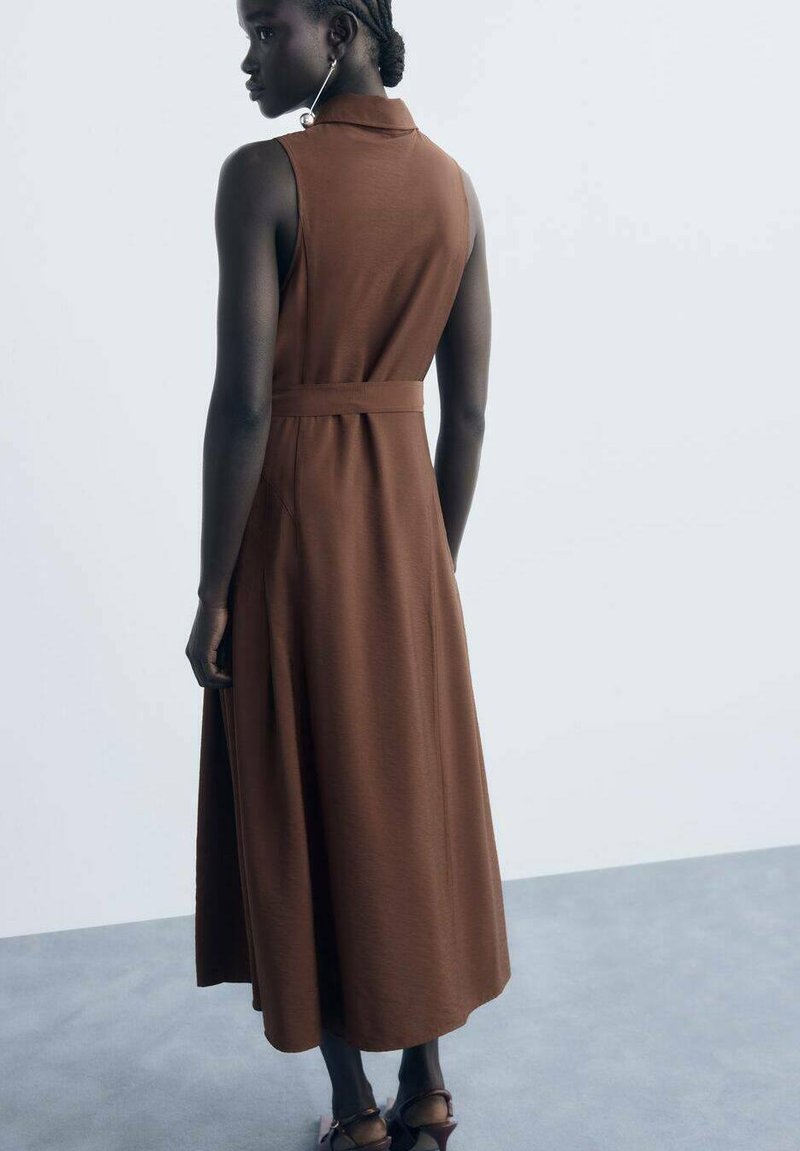 Mango BELT - Shirt dress - brown - Zalando.ie Mango BELT - Shirt dress - brown - Zalando.ie
