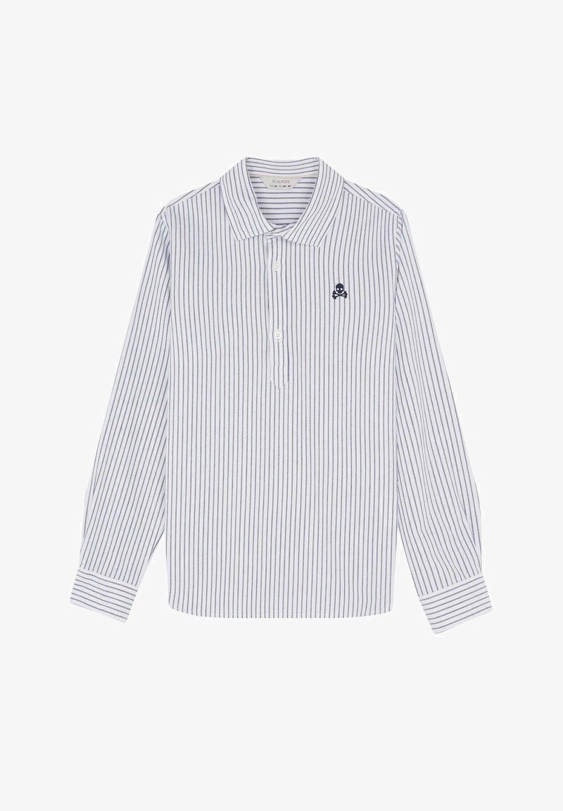 Scalpers POLERA  - Vapaa-ajan kauluspaita - navy stripes