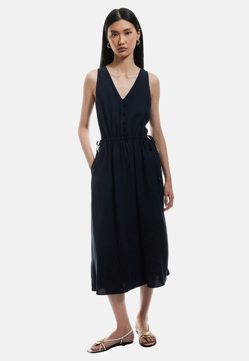 Koton V NECK MIDI  - Trikoomekko - dark blue