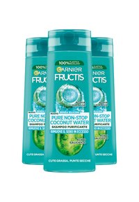 Garnier - FRUCTIS PURE NON STOP COCONUT WATER SHAMPOO PURIFICANTE, PER CAPELLI CON CUTE GRASSA E PUNTE SECCHE, 250 ML - 3 PACK - Shampoo Immagine in miniatura 1
