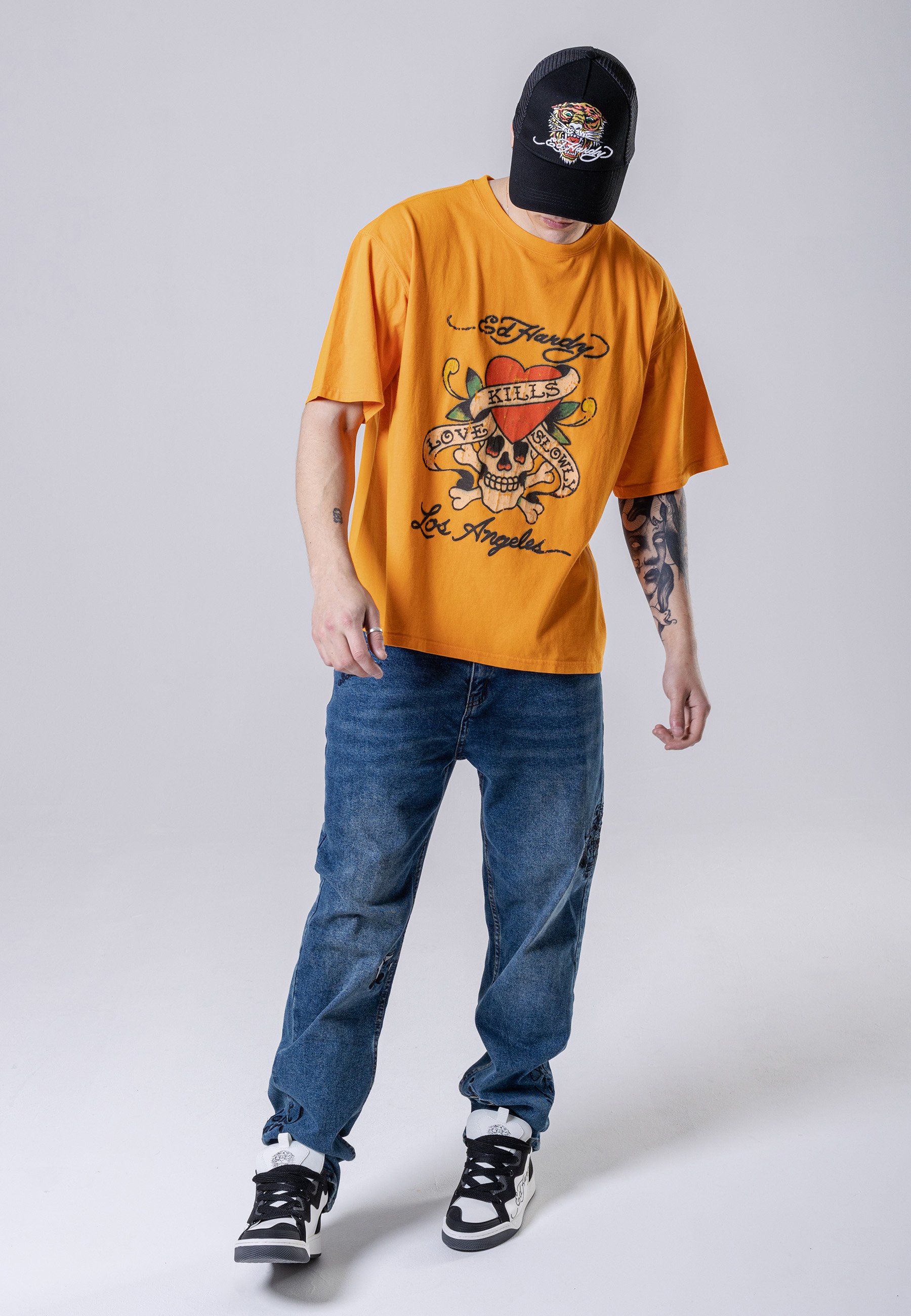 T-shirt - washed orange 