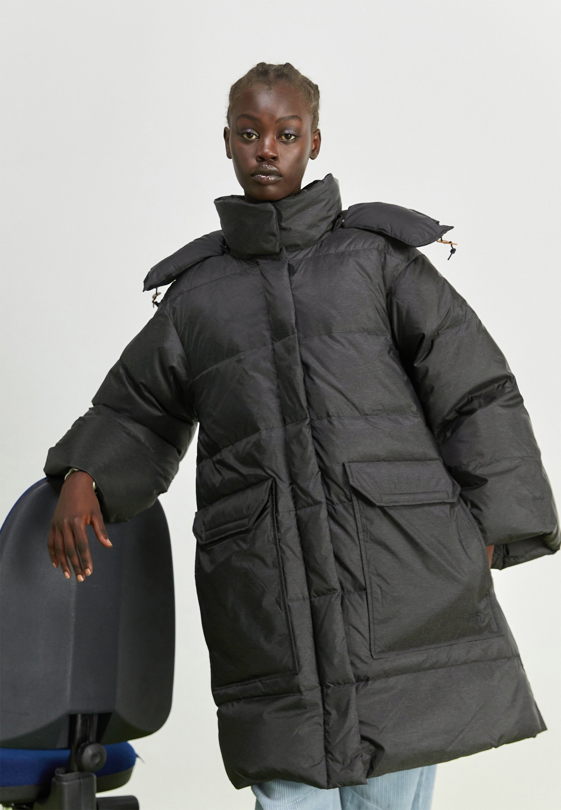 The North Face W 73 NORTH FACE PARKA - Down coat - black/khaki stone/black  - Zalando.co.uk