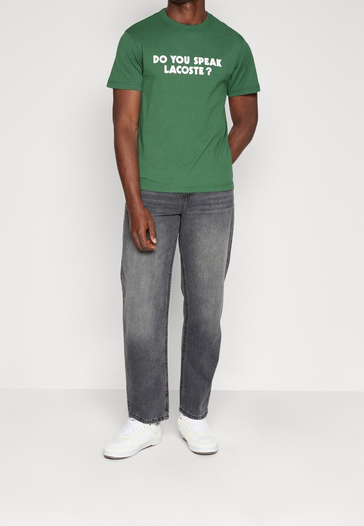 Lacoste Print T-shirt - green - (Pre-owned) - Zalando.ie