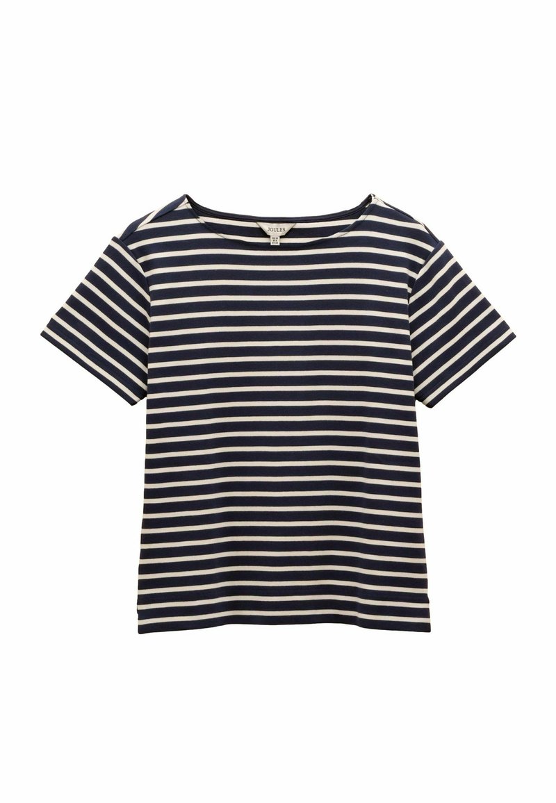 Tom Joule REGULAR FIT - HARBOUR SHORT SLEEVE BOAT NECK BRETON - Trükipildiga T-särk - navy white