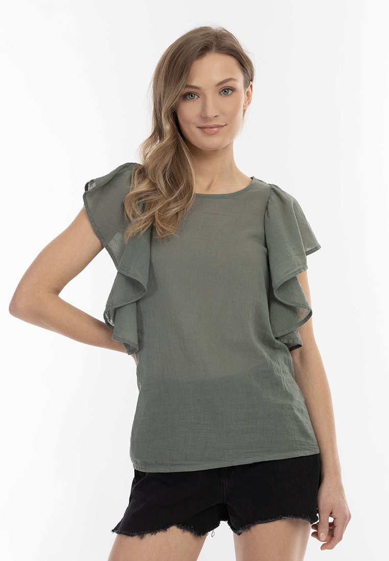 dreimaster Blouse olijfgroen dreimaster Blouse olijfgroen