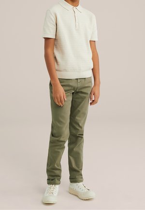 WE Fashion, Jean droit - mottled dark green
