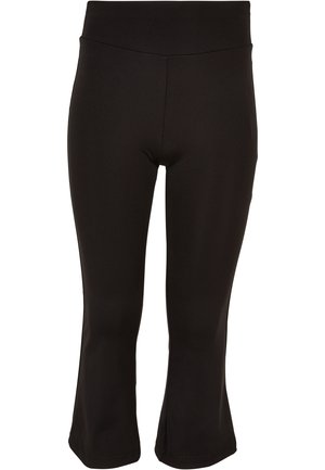 HIGH WAIST FLARED - Leggings - Byxor - black