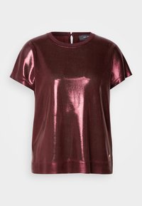 O NECK TEE - Camiseta estampada - rum raisin