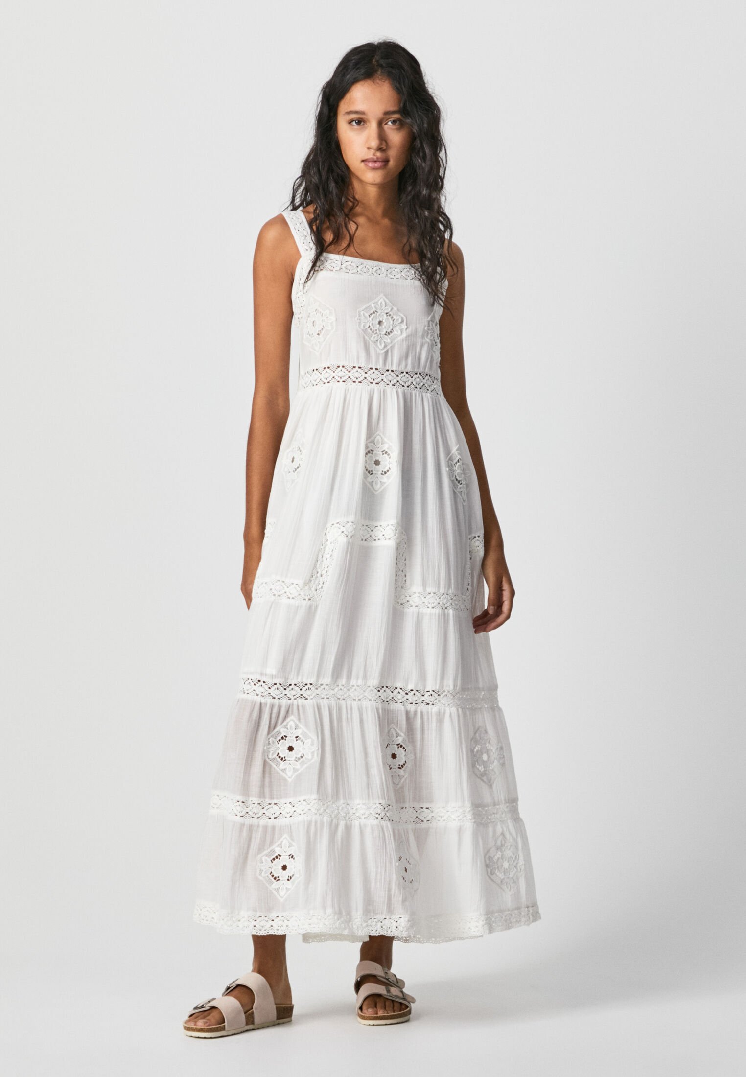 Pepe Jeans LOYCE - Vestito lungo - off white/bianco - Zalando.it