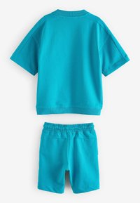 Next SHORT SLEEVE CREW SET REGULAR FIT - Træningsbukser - turquoise blue