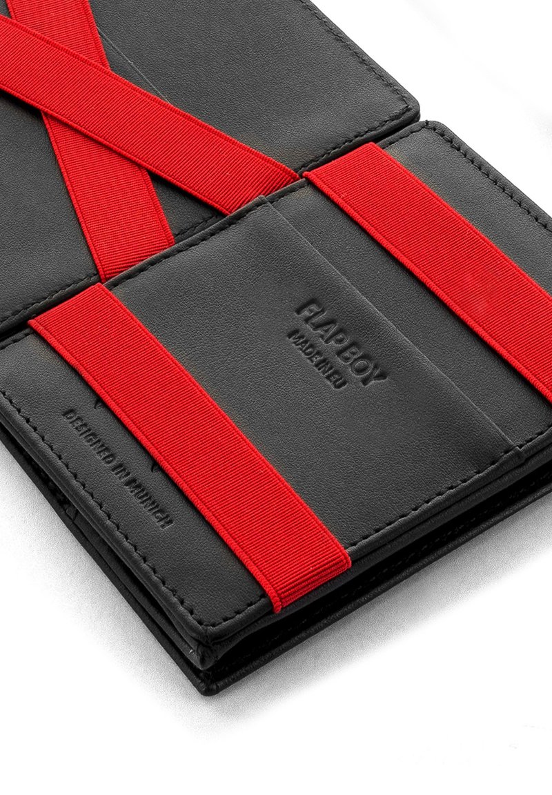 Jaimie Jacobs FLAP BOY - Wallet - Schwarz Rot/metallic black - Zalando