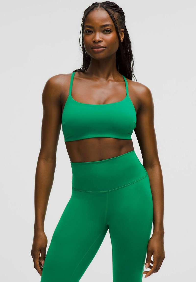 lululemon WUNDER TRAIN STRAPPY RACER C/D - Sujetadores deportivos con sujeción ligera - raceway green