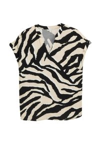 Bluză - abstract beige zebra
