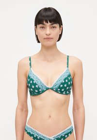 Hollister Co. - FLAT SKINNY STRAP PLUNGE UNDERWIRE  - Bikini top - green Thumbnail Image 1