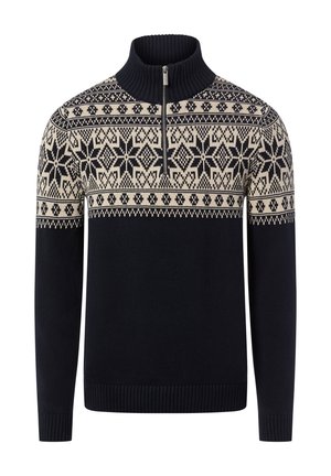 Strickpullover - marine beige