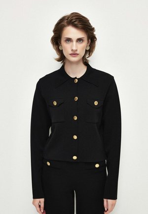 BUTTON - Chaqueta de punto - black