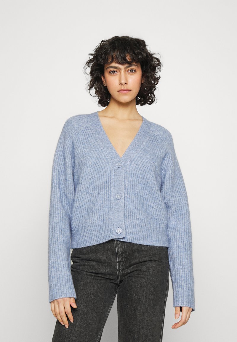 Weekday SWAY CARDIGAN - Casaco de malha - blue melange