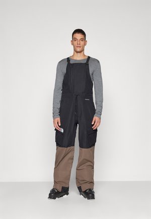 DRAGLINE BIB - Snowboardbukse - black/smokey brown