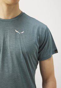 Salewa PUEZ MELANGE DRY TEE - T-skjorte til trening - java blue melange