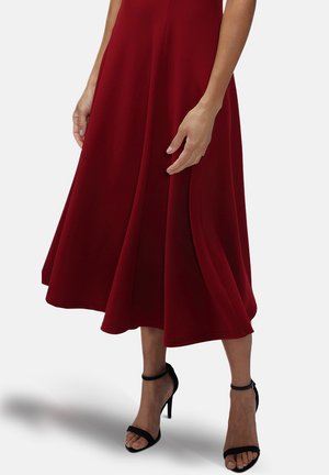 A LINE WITH CAP SLEEVES - Jersey dress - wine