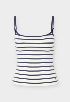 Abercrombie & Fitch, BARE SEAMLESS ICON 90S CAMI - Top - dark blue/white