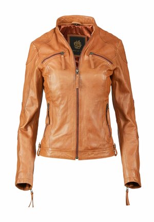 AOE-142 - Leather jacket - cognac